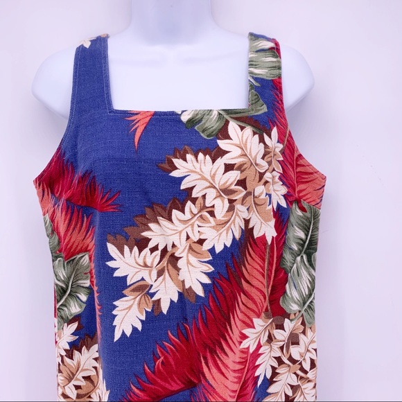 VINTAGE Wild Ginger Hawaiian Sleeveless Mini Dress Size Medium - Picture 2 of 6